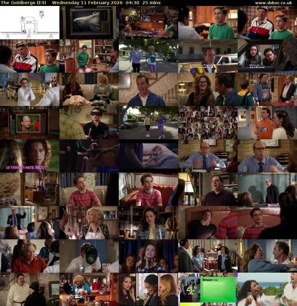The Goldbergs (E4) Wednesday 11 February 2026 04:30 - 04:55