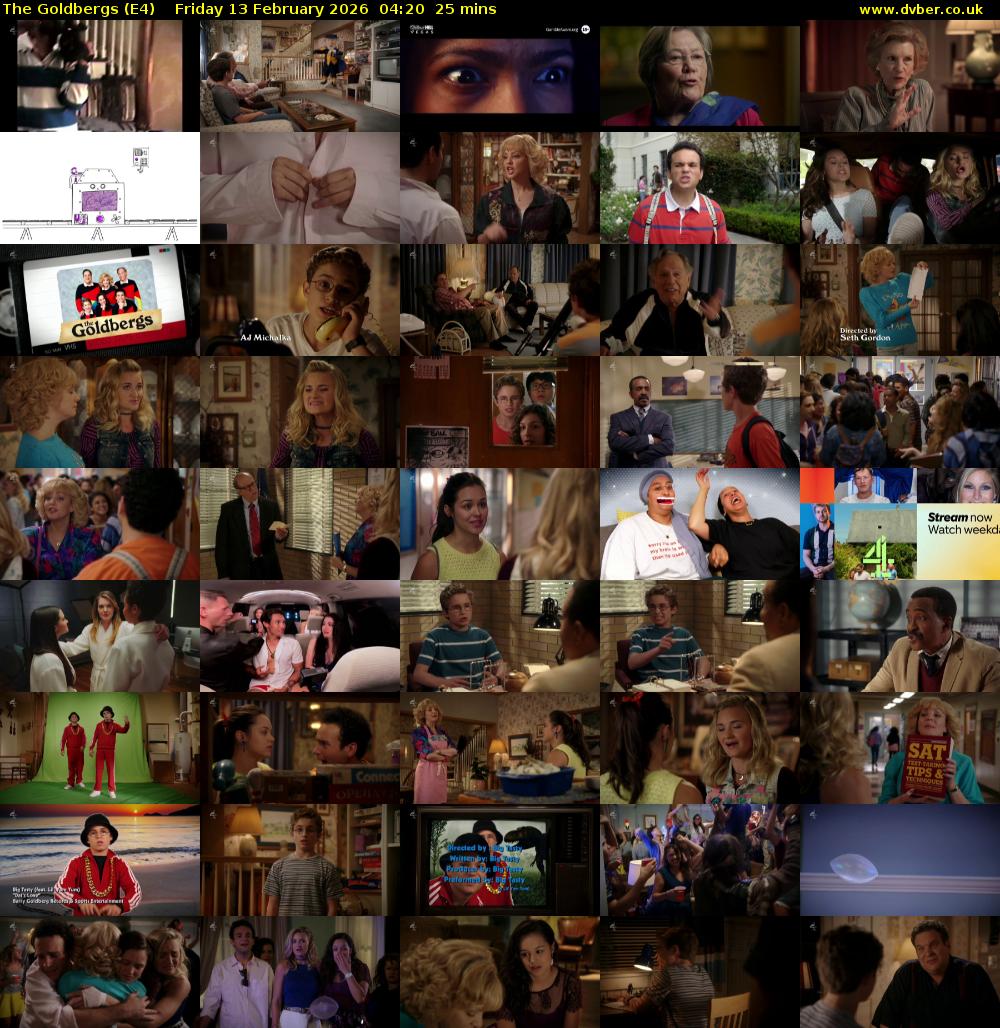 The Goldbergs (E4) Friday 13 February 2026 04:20 - 04:45
