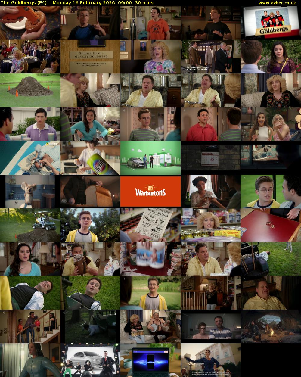 The Goldbergs (E4) Monday 16 February 2026 09:00 - 09:30