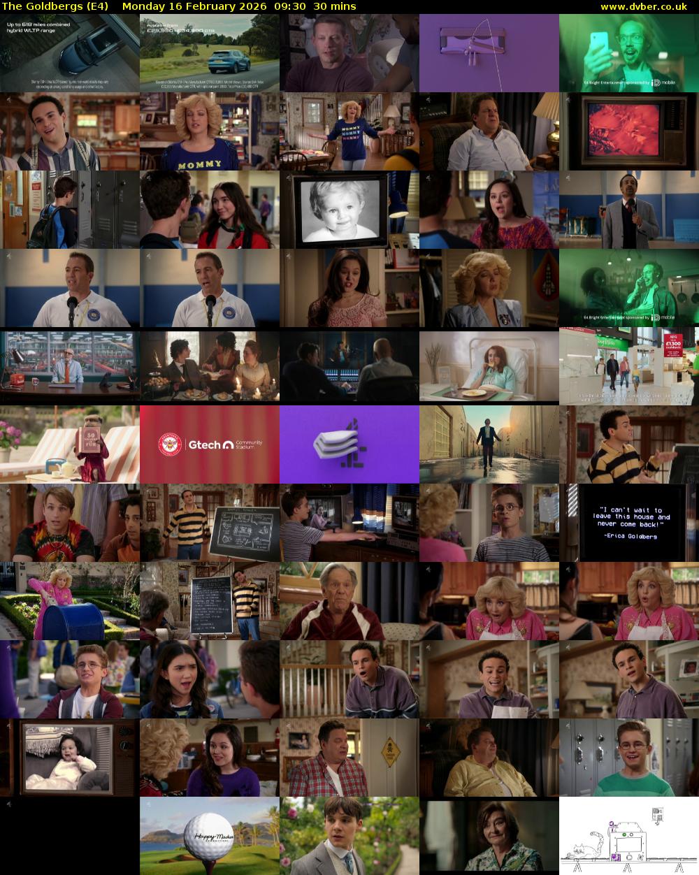 The Goldbergs (E4) Monday 16 February 2026 09:30 - 10:00