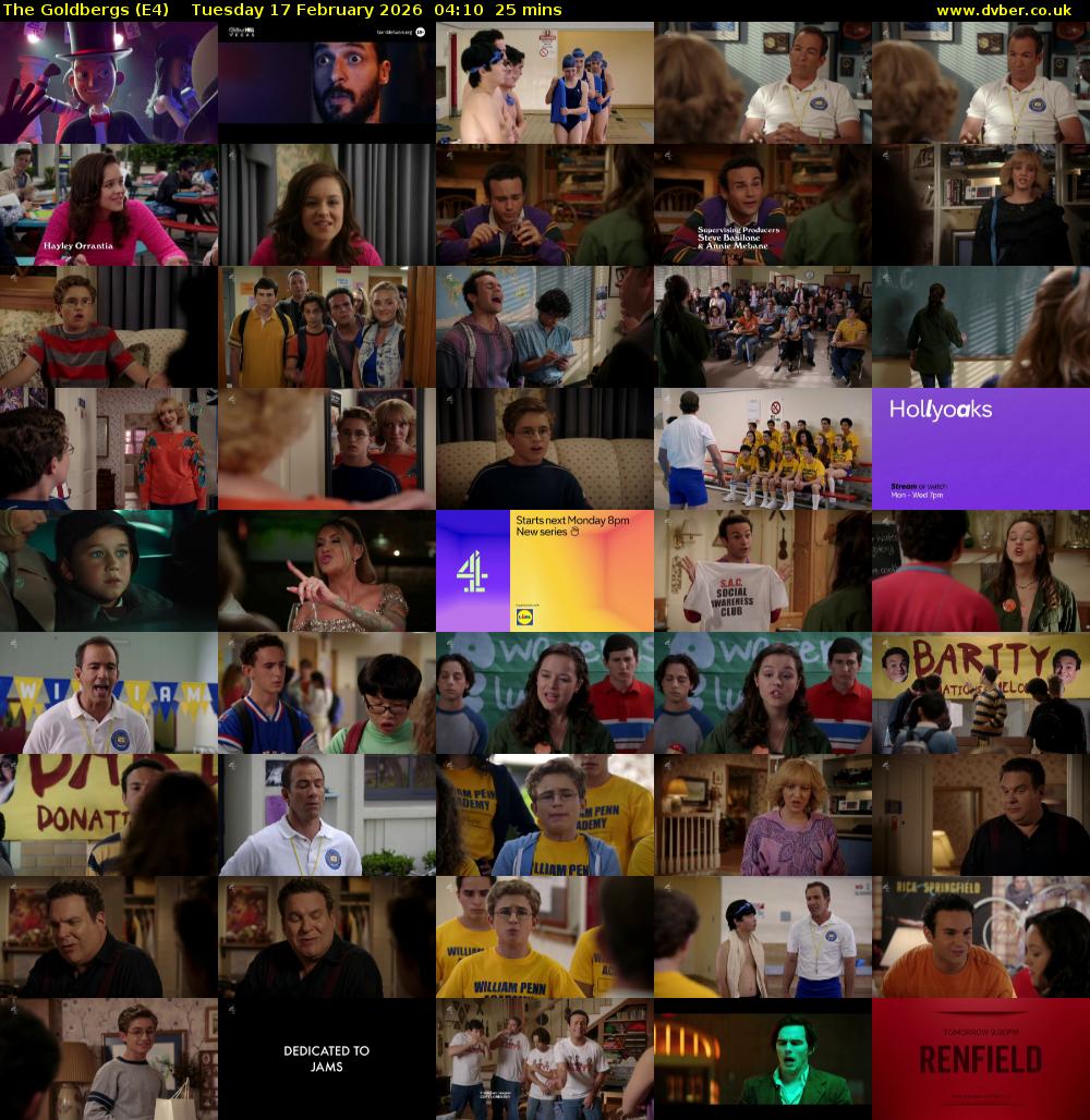 The Goldbergs (E4) Tuesday 17 February 2026 04:10 - 04:35