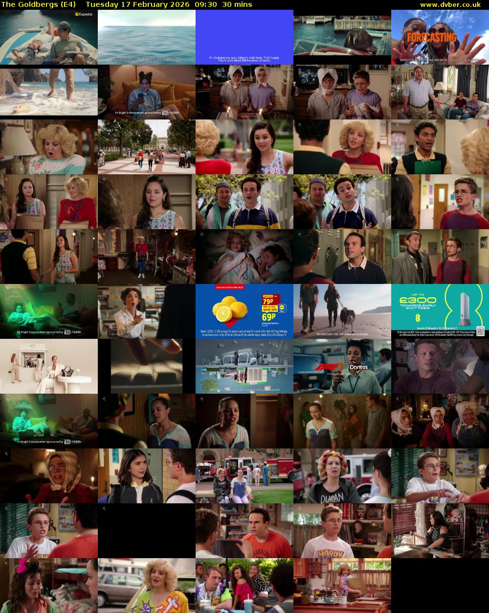 The Goldbergs (E4) Tuesday 17 February 2026 09:30 - 10:00