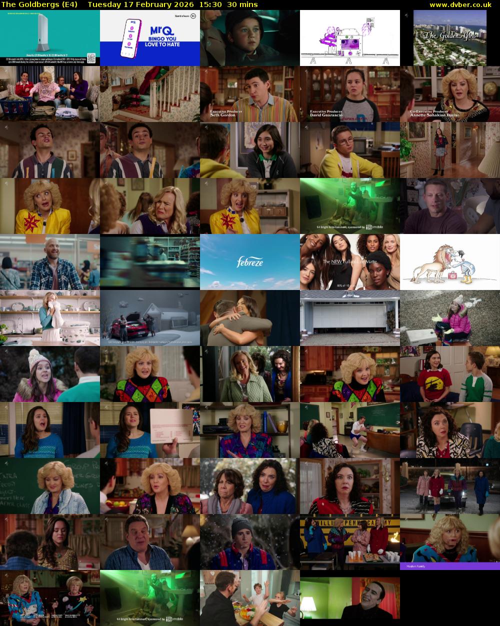 The Goldbergs (E4) Tuesday 17 February 2026 15:30 - 16:00