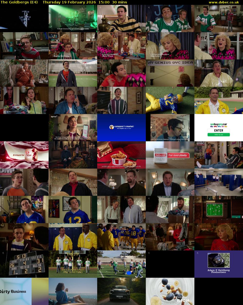 The Goldbergs (E4) Thursday 19 February 2026 15:00 - 15:30