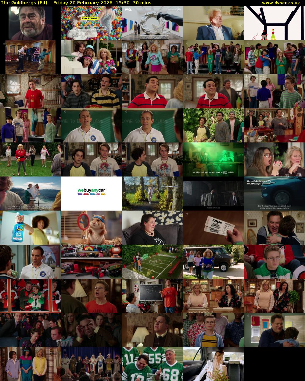 The Goldbergs (E4) Friday 20 February 2026 15:30 - 16:00