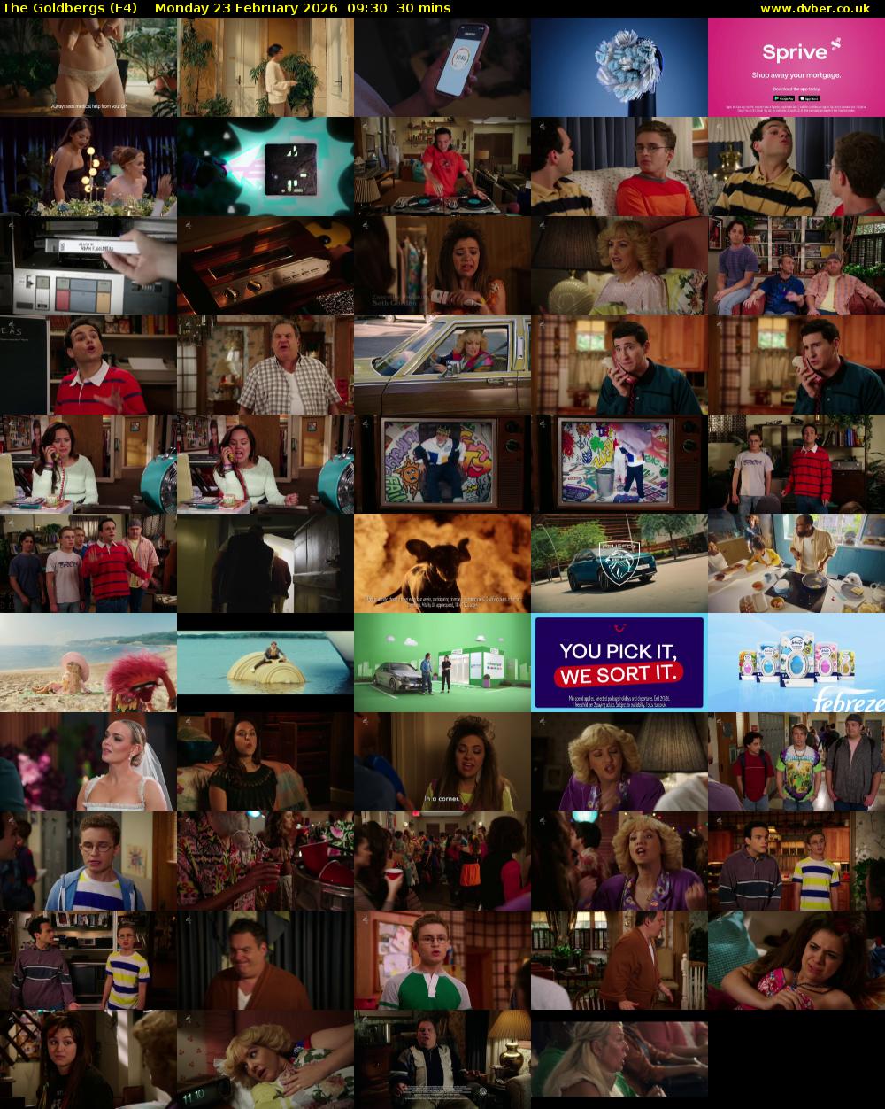 The Goldbergs (E4) Monday 23 February 2026 09:30 - 10:00
