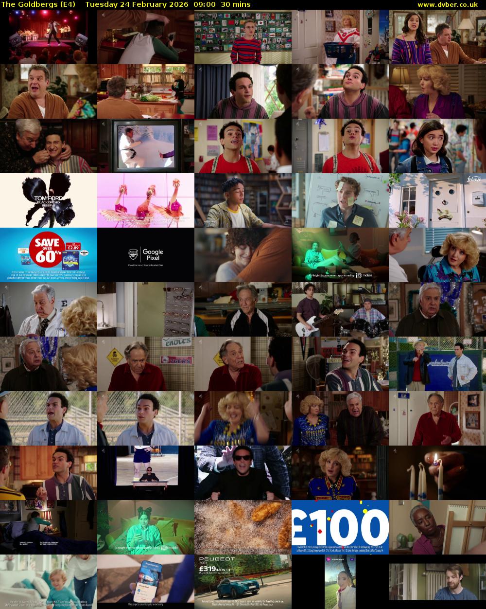 The Goldbergs (E4) Tuesday 24 February 2026 09:00 - 09:30