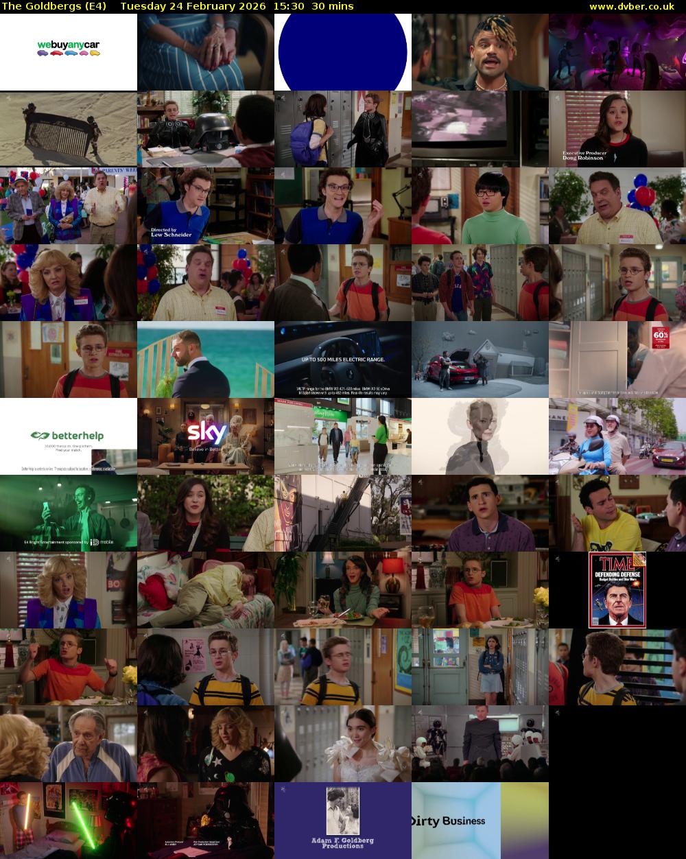 The Goldbergs (E4) Tuesday 24 February 2026 15:30 - 16:00