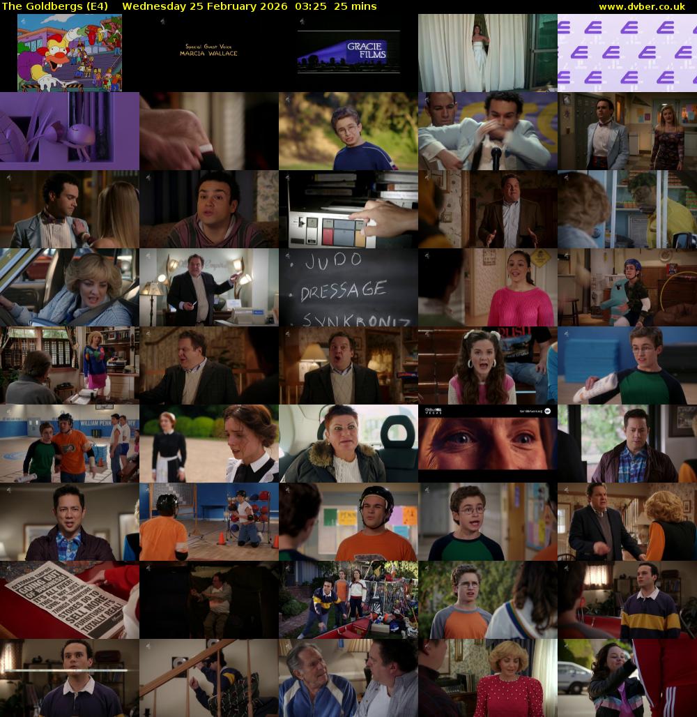 The Goldbergs (E4) Wednesday 25 February 2026 03:25 - 03:50