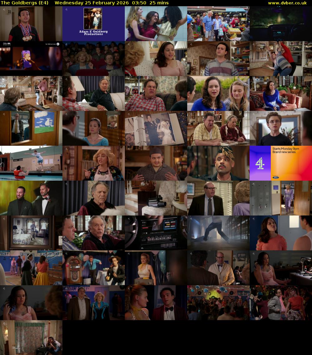 The Goldbergs (E4) Wednesday 25 February 2026 03:50 - 04:15