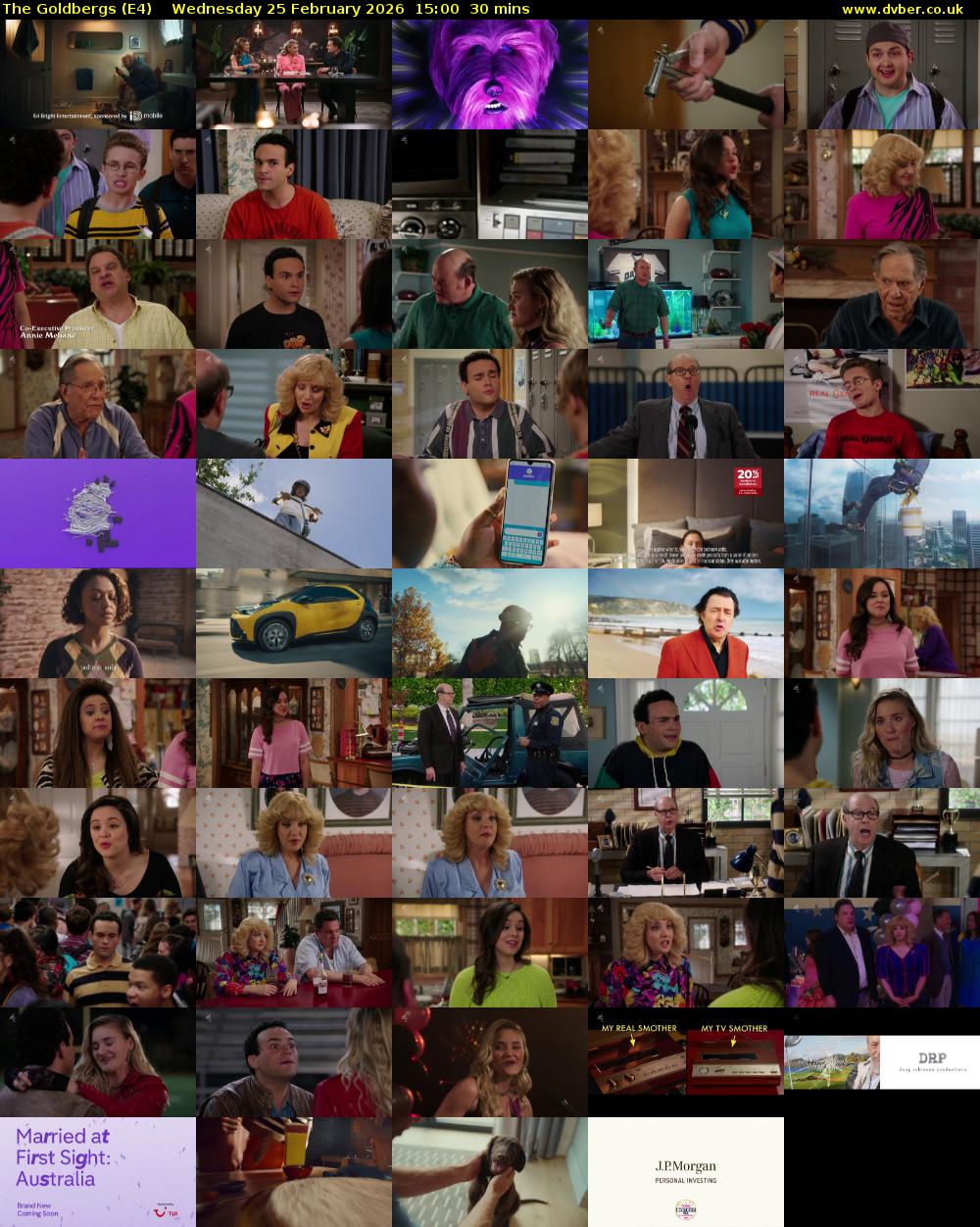 The Goldbergs (E4) Wednesday 25 February 2026 15:00 - 15:30