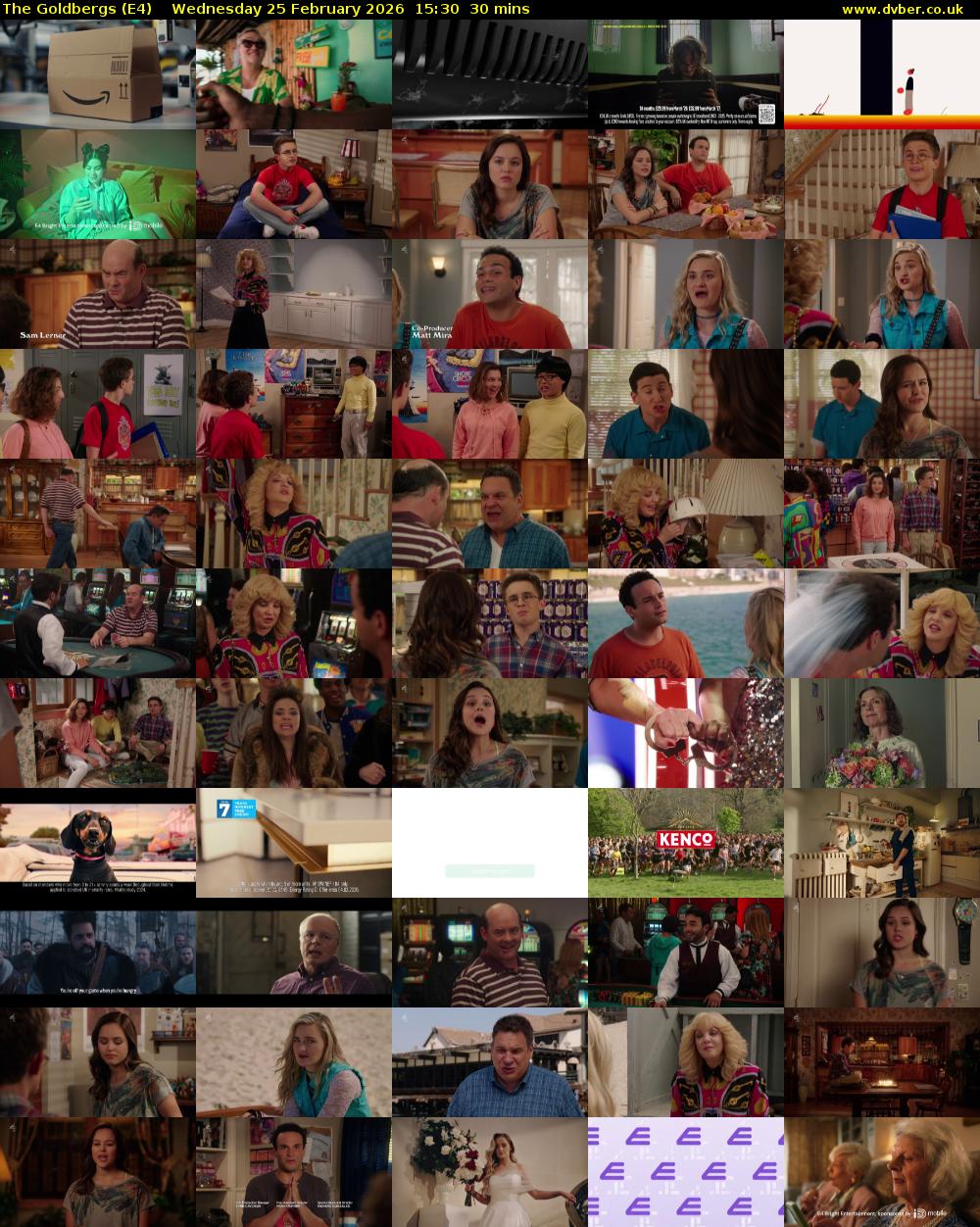 The Goldbergs (E4) Wednesday 25 February 2026 15:30 - 16:00