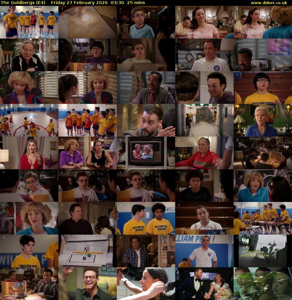 The Goldbergs (E4) Friday 27 February 2026 03:30 - 03:55
