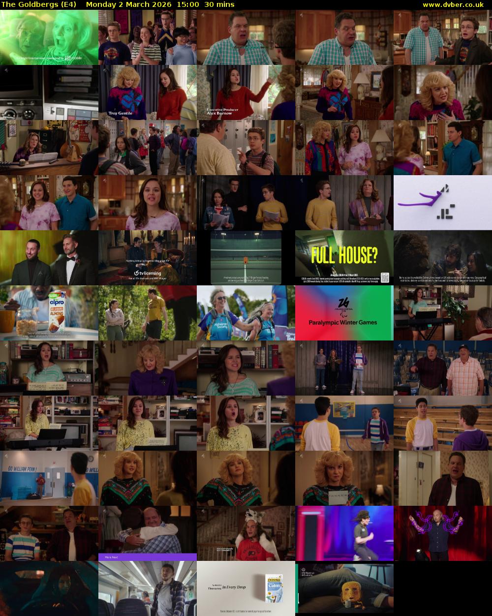 The Goldbergs (E4) Monday 2 March 2026 15:00 - 15:30