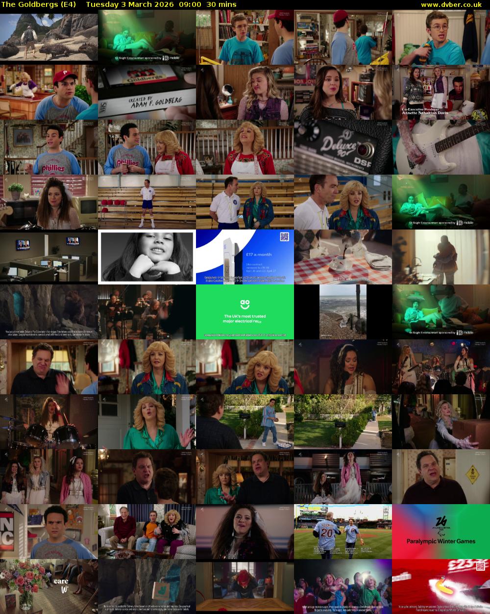 The Goldbergs (E4) Tuesday 3 March 2026 09:00 - 09:30