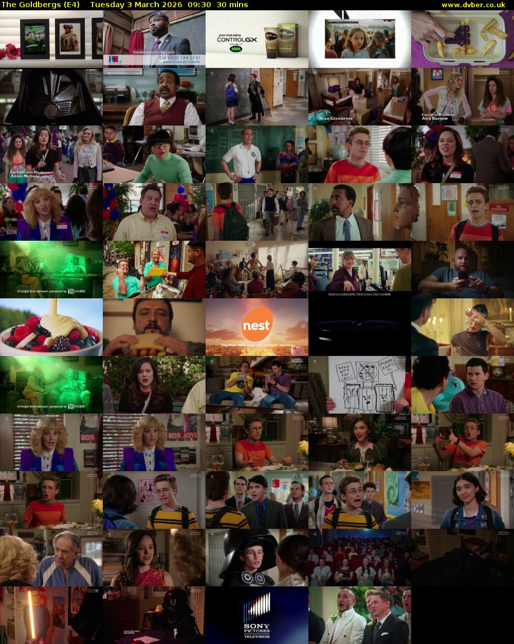 The Goldbergs (E4) Tuesday 3 March 2026 09:30 - 10:00
