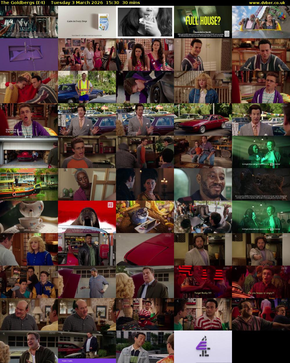 The Goldbergs (E4) Tuesday 3 March 2026 15:30 - 16:00