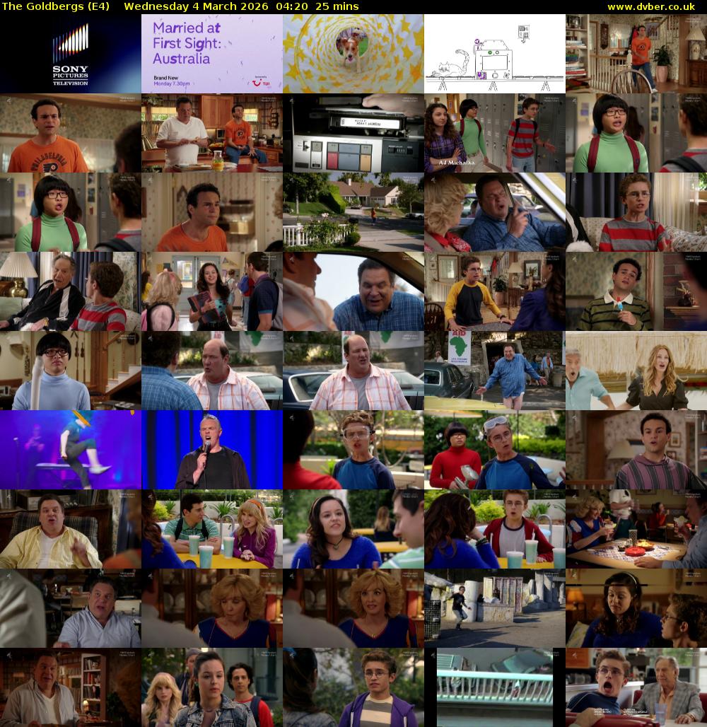The Goldbergs (E4) Wednesday 4 March 2026 04:20 - 04:45