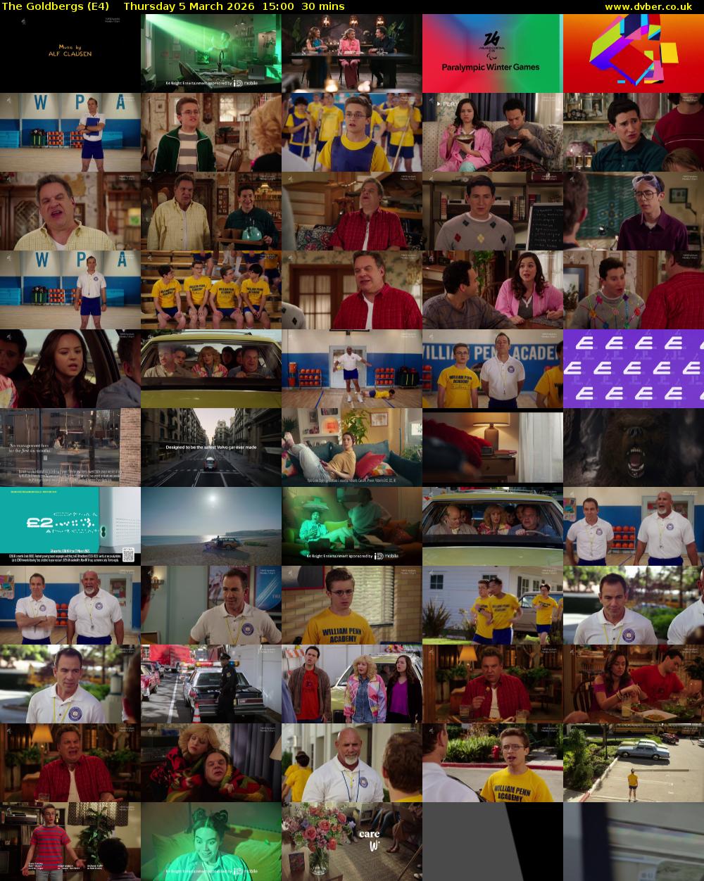 The Goldbergs (E4) Thursday 5 March 2026 15:00 - 15:30