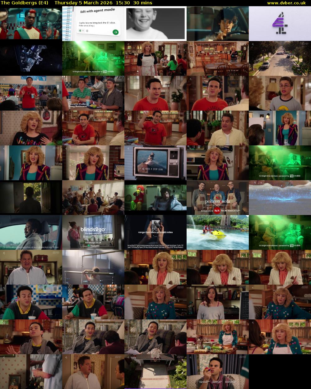 The Goldbergs (E4) Thursday 5 March 2026 15:30 - 16:00