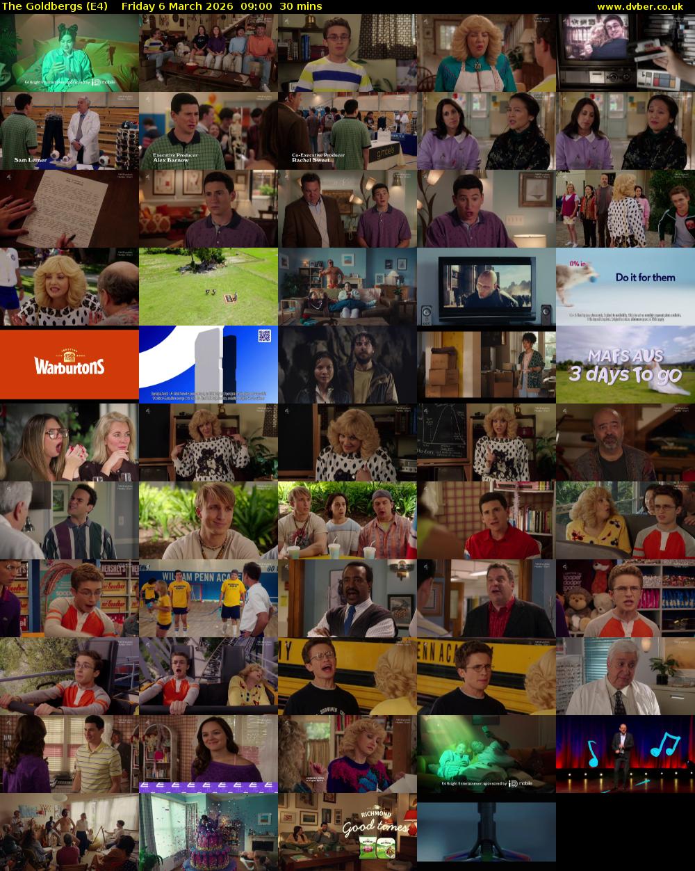 The Goldbergs (E4) Friday 6 March 2026 09:00 - 09:30