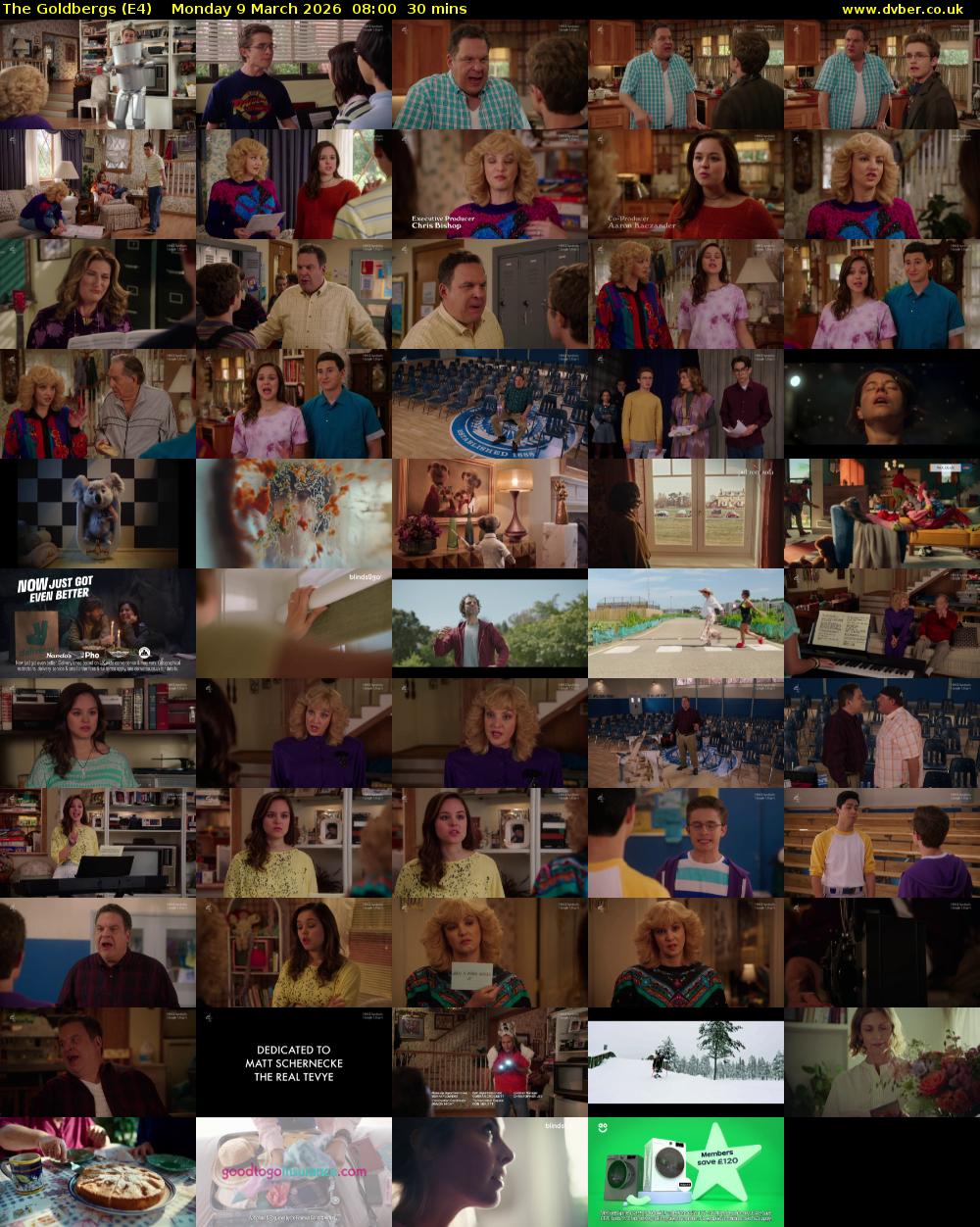 The Goldbergs (E4) Monday 9 March 2026 08:00 - 08:30