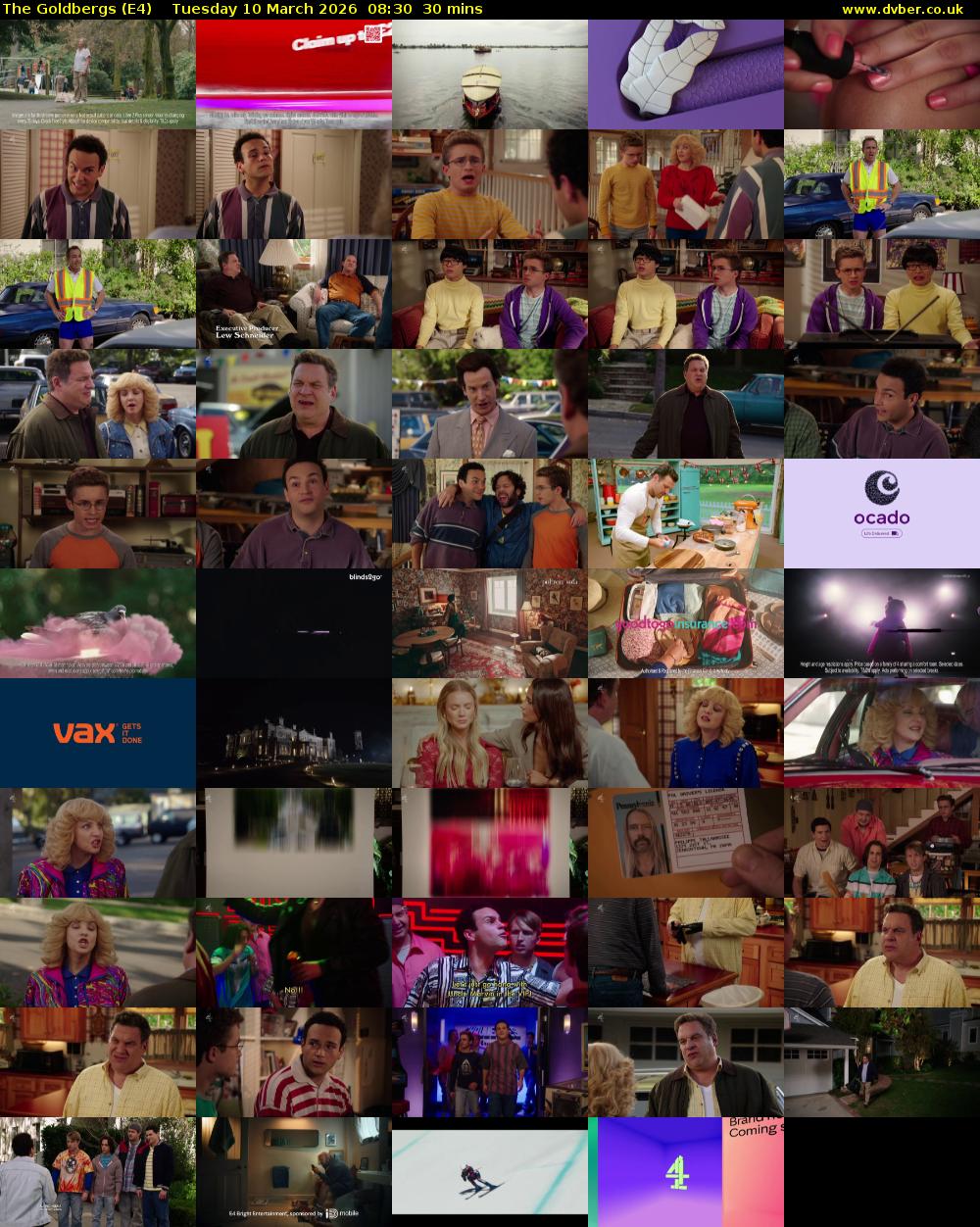 The Goldbergs (E4) Tuesday 10 March 2026 08:30 - 09:00
