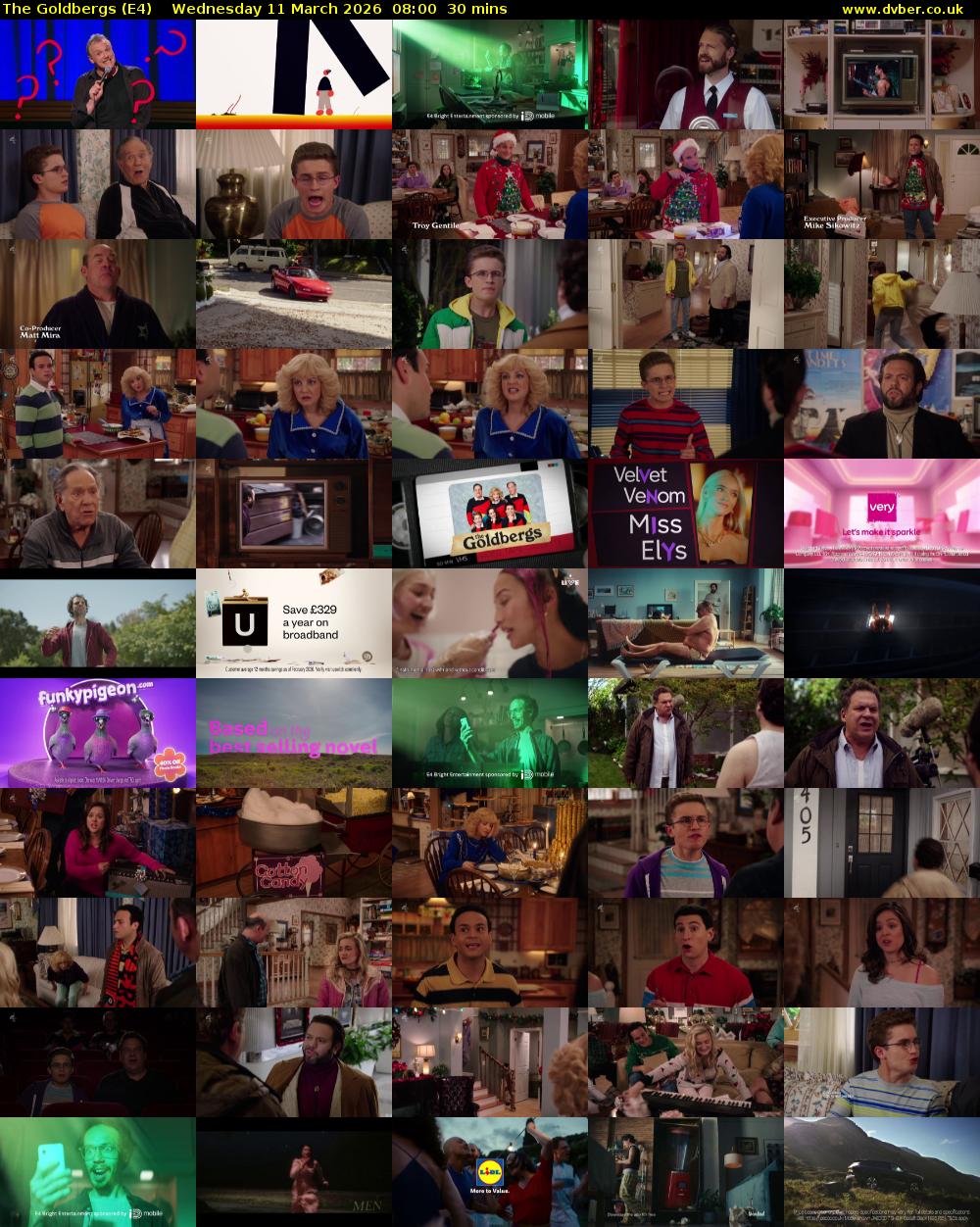 The Goldbergs (E4) Wednesday 11 March 2026 08:00 - 08:30