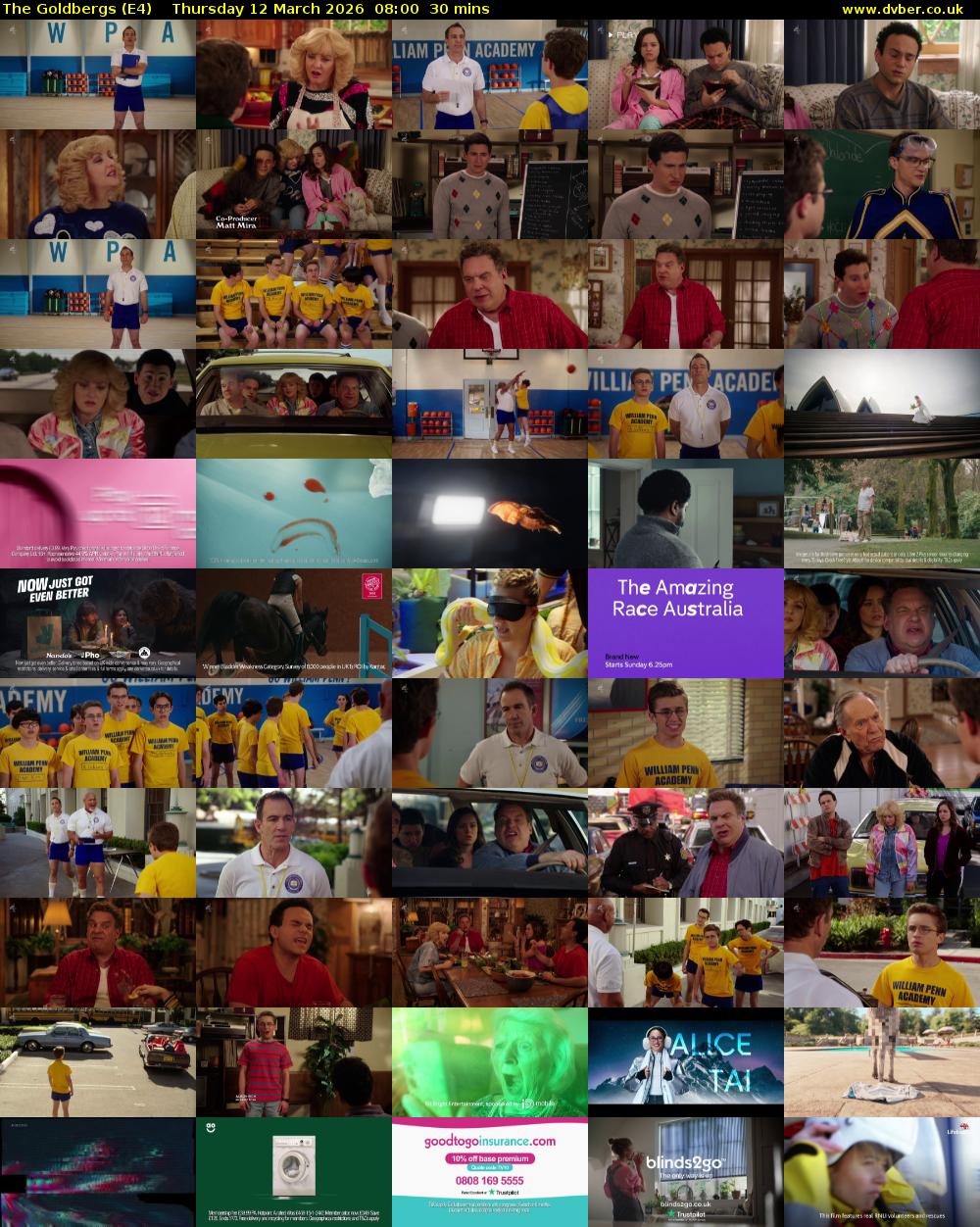 The Goldbergs (E4) Thursday 12 March 2026 08:00 - 08:30