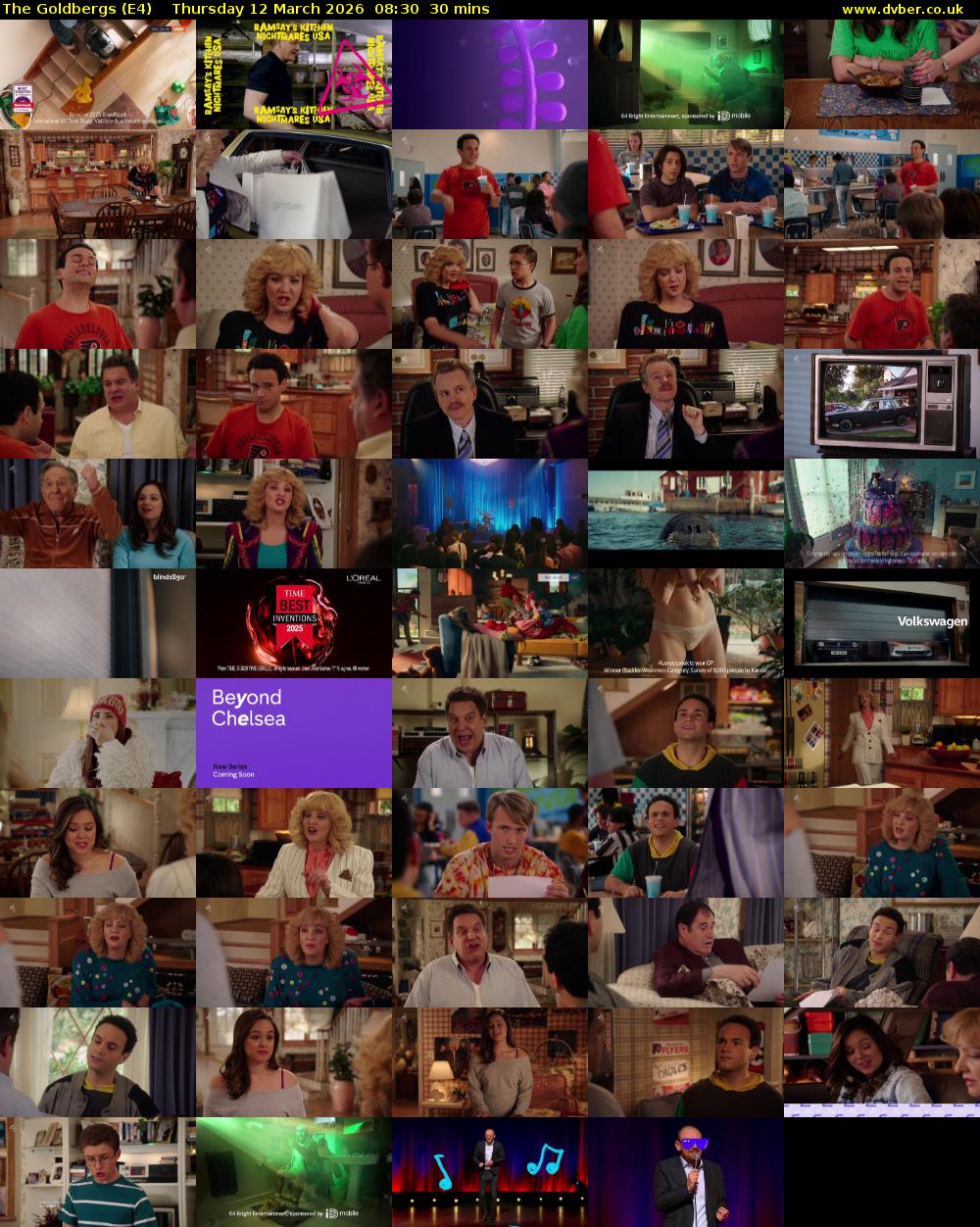 The Goldbergs (E4) Thursday 12 March 2026 08:30 - 09:00