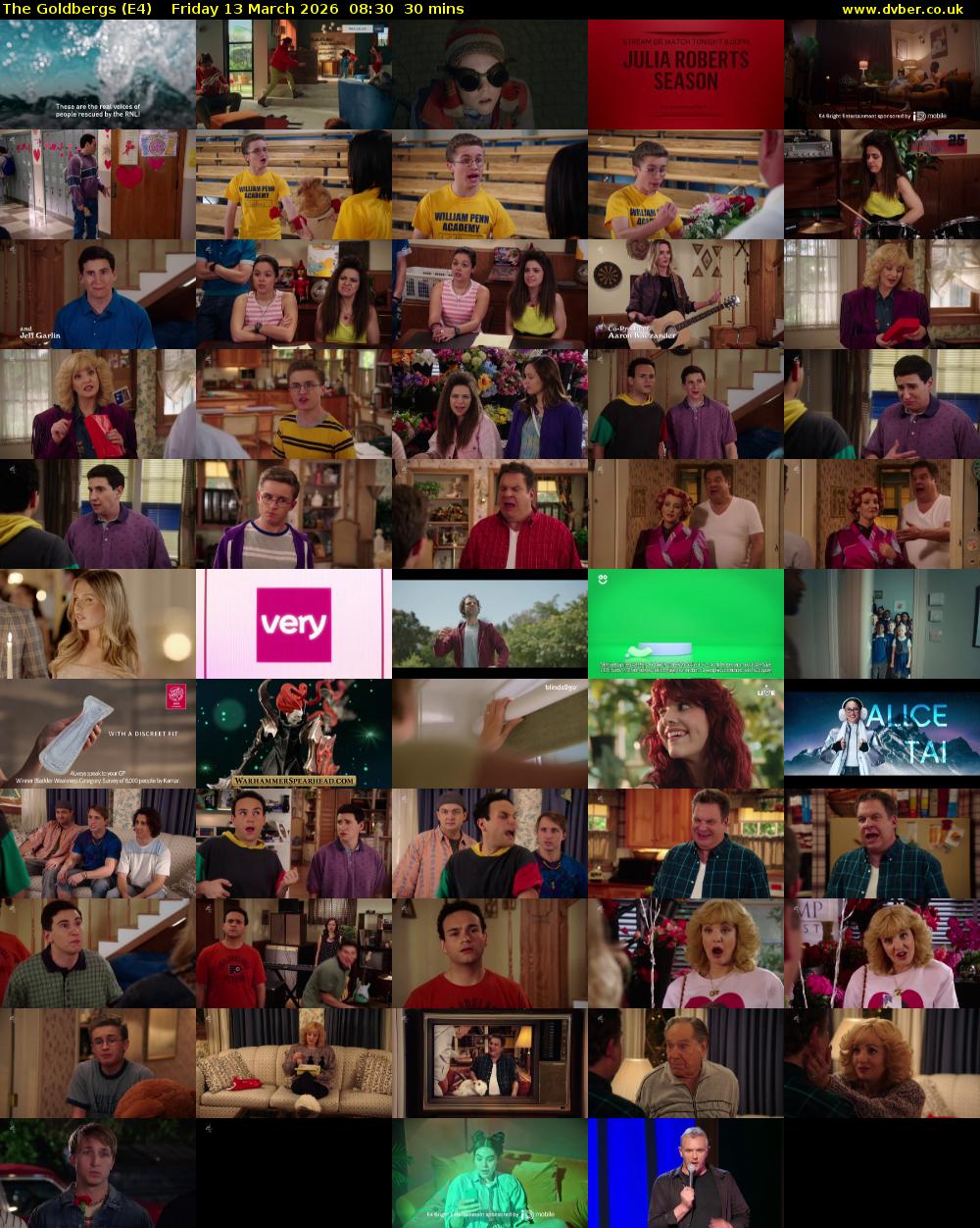 The Goldbergs (E4) Friday 13 March 2026 08:30 - 09:00