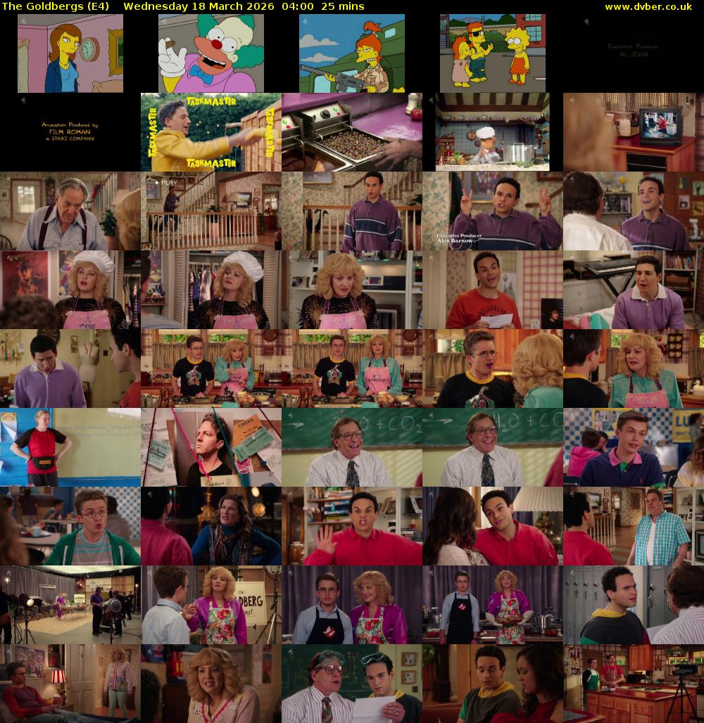 The Goldbergs (E4) Wednesday 18 March 2026 04:00 - 04:25