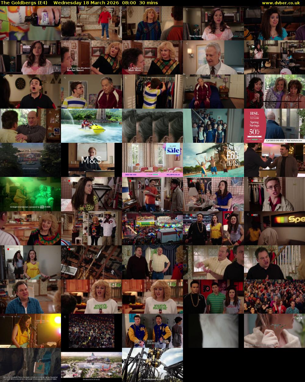 The Goldbergs (E4) Wednesday 18 March 2026 08:00 - 08:30