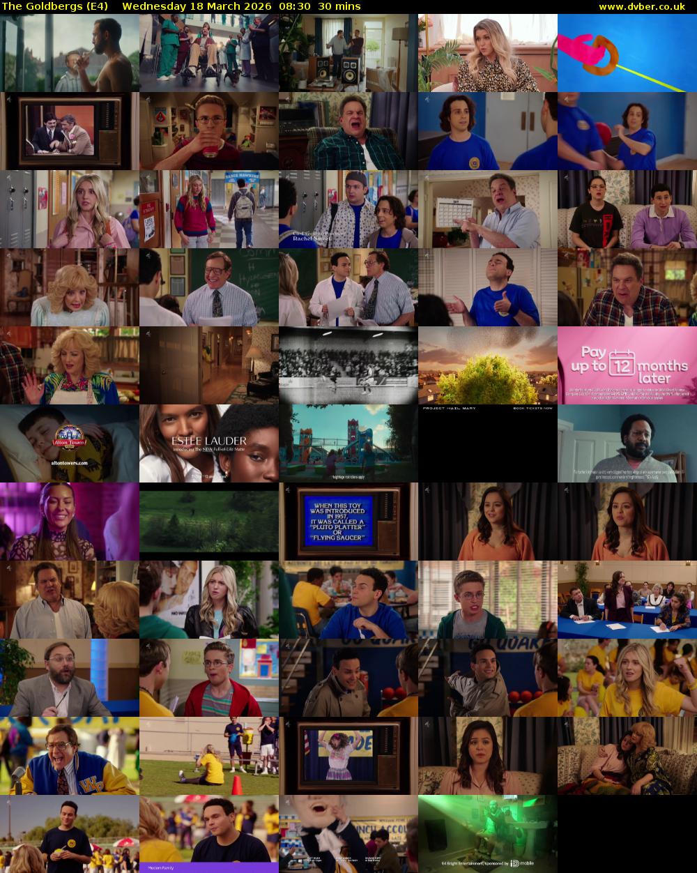 The Goldbergs (E4) Wednesday 18 March 2026 08:30 - 09:00