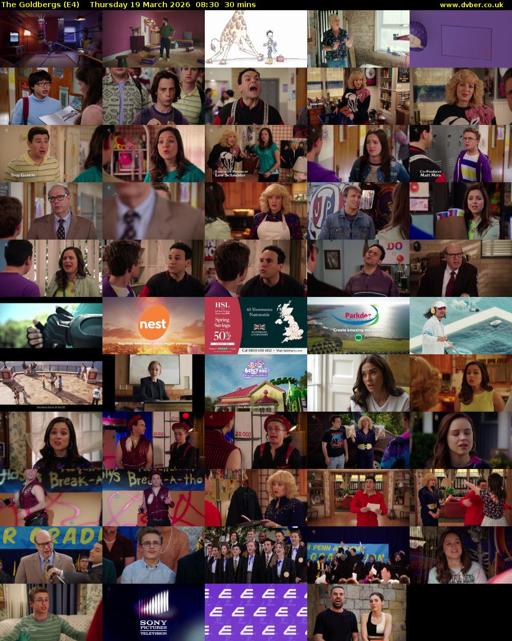 The Goldbergs (E4) Thursday 19 March 2026 08:30 - 09:00