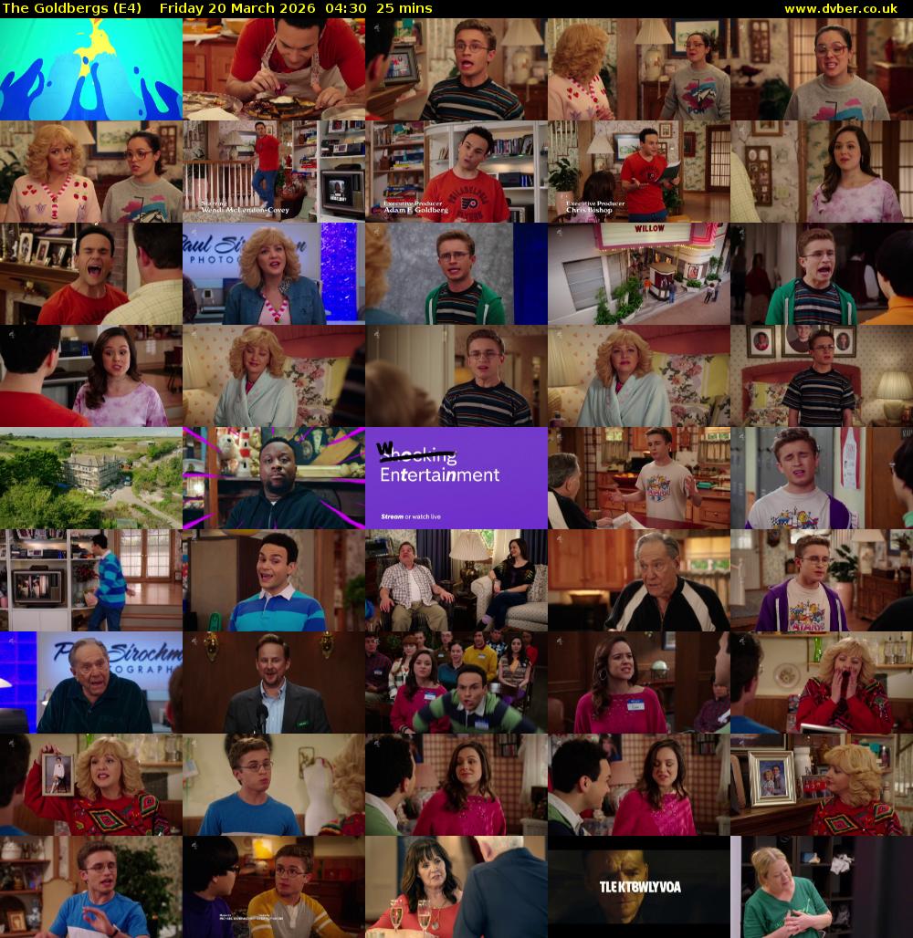 The Goldbergs (E4) Friday 20 March 2026 04:30 - 04:55