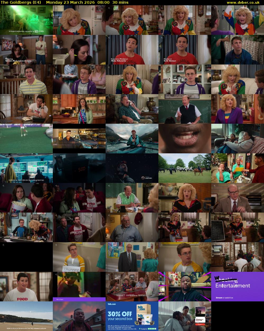 The Goldbergs (E4) Monday 23 March 2026 08:00 - 08:30