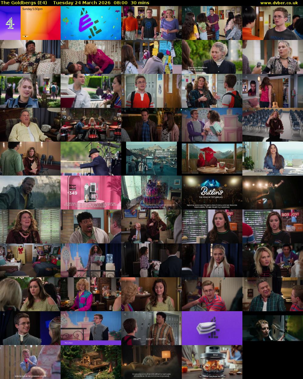 The Goldbergs (E4) Tuesday 24 March 2026 08:00 - 08:30