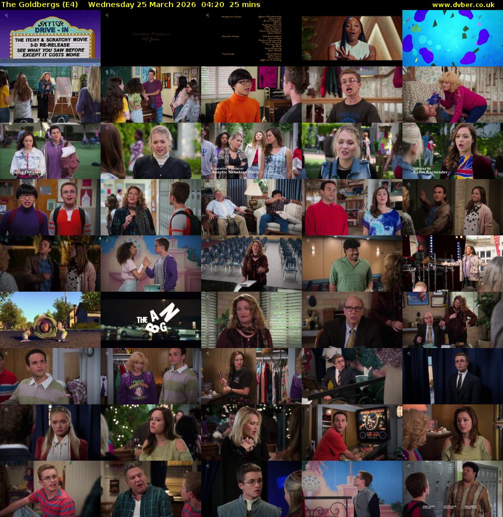 The Goldbergs (E4) Wednesday 25 March 2026 04:20 - 04:45