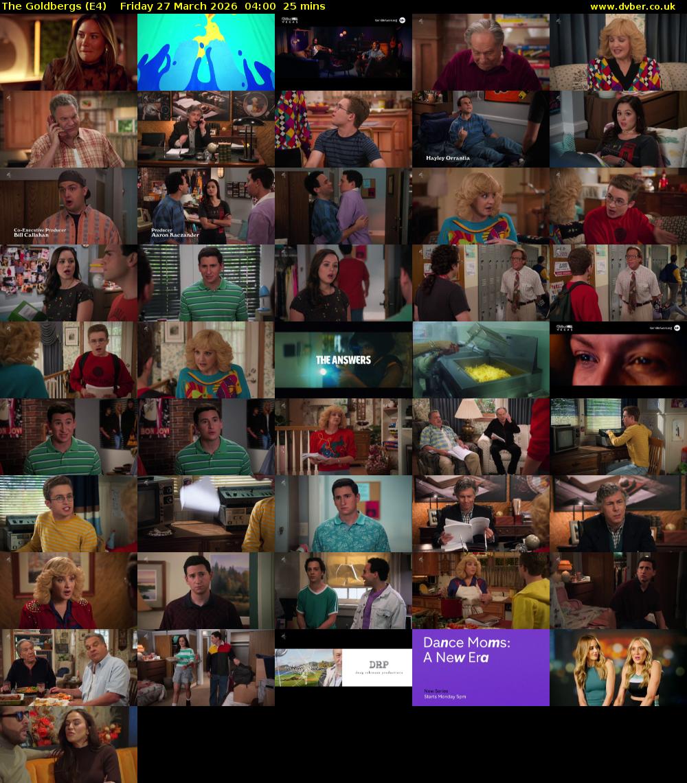 The Goldbergs (E4) Friday 27 March 2026 04:00 - 04:25