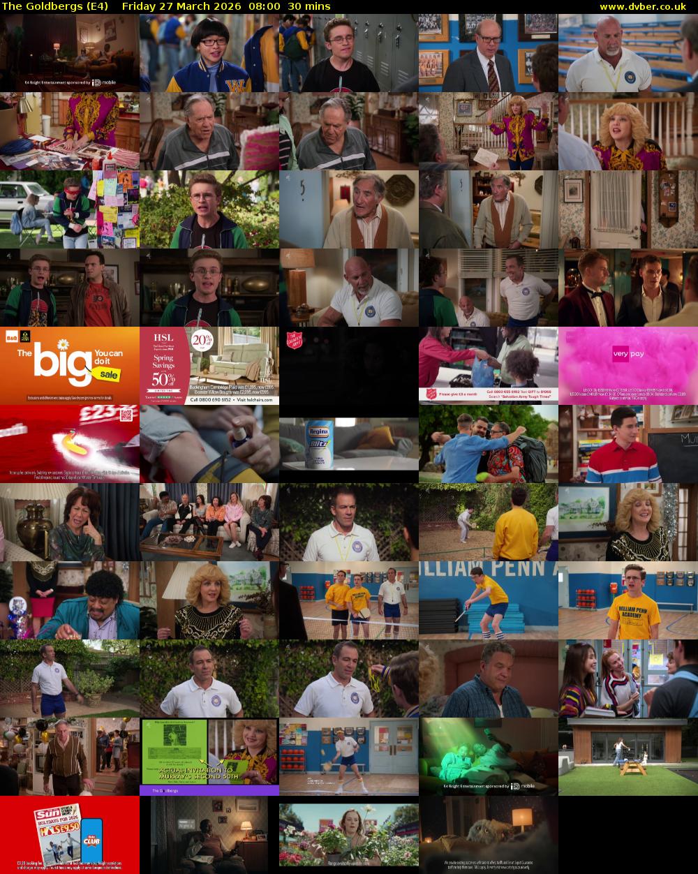 The Goldbergs (E4) Friday 27 March 2026 08:00 - 08:30