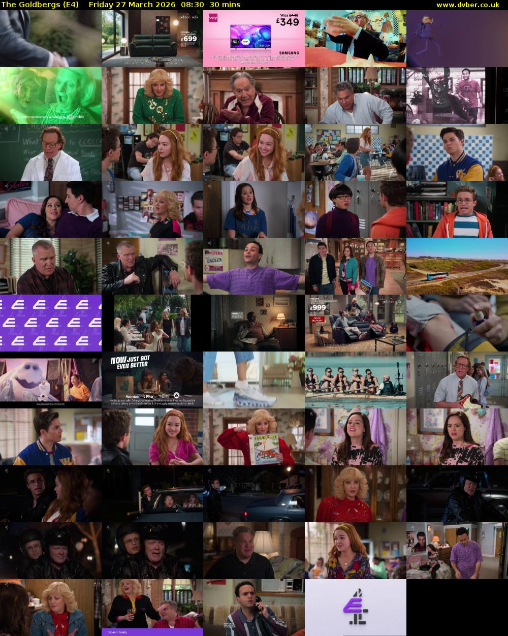 The Goldbergs (E4) Friday 27 March 2026 08:30 - 09:00