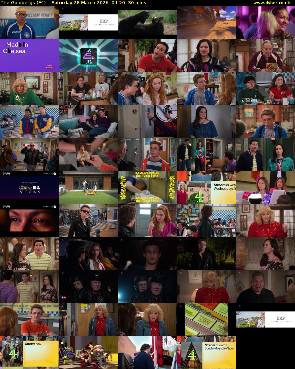 The Goldbergs (E4) Saturday 28 March 2026 04:20 - 04:50