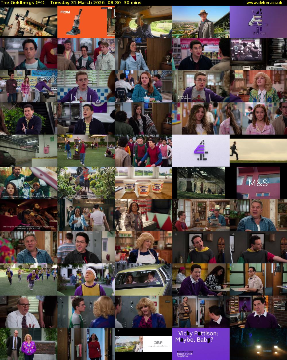 The Goldbergs (E4) Tuesday 31 March 2026 08:30 - 09:00