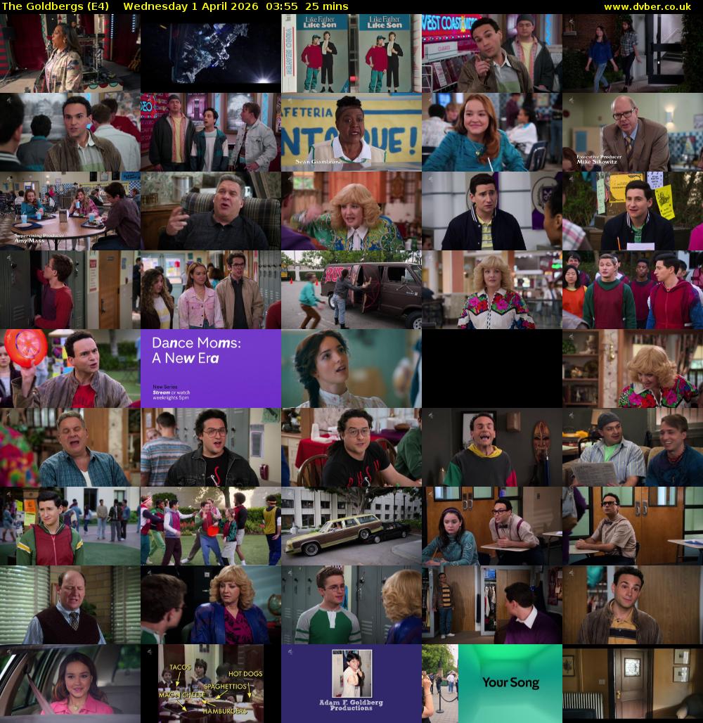 The Goldbergs (E4) Wednesday 1 April 2026 03:55 - 04:20