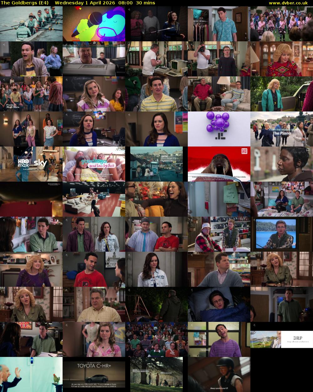 The Goldbergs (E4) Wednesday 1 April 2026 08:00 - 08:30