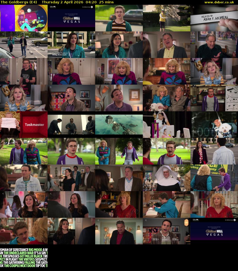 The Goldbergs (E4) Thursday 2 April 2026 04:20 - 04:45