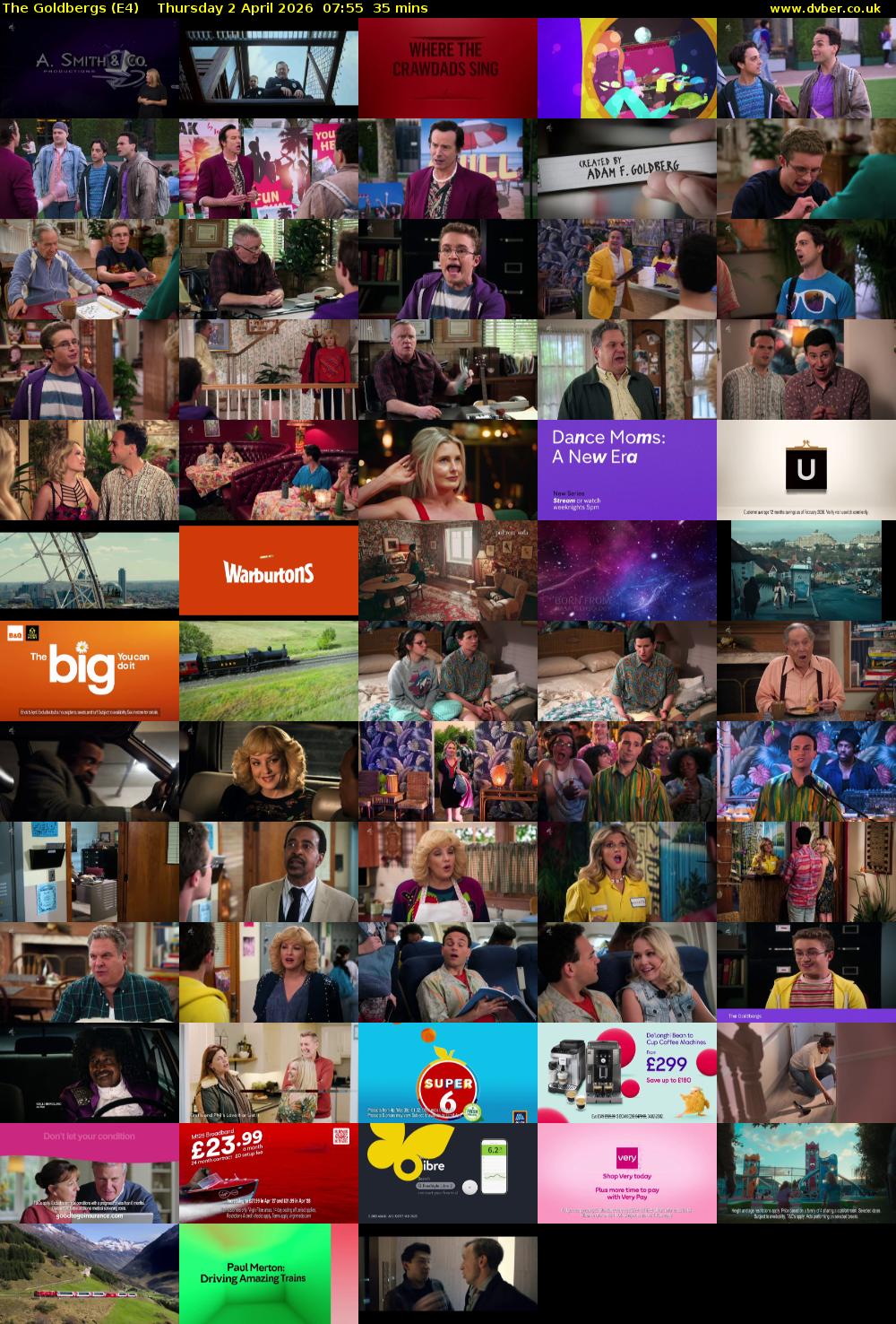 The Goldbergs (E4) Thursday 2 April 2026 07:55 - 08:30