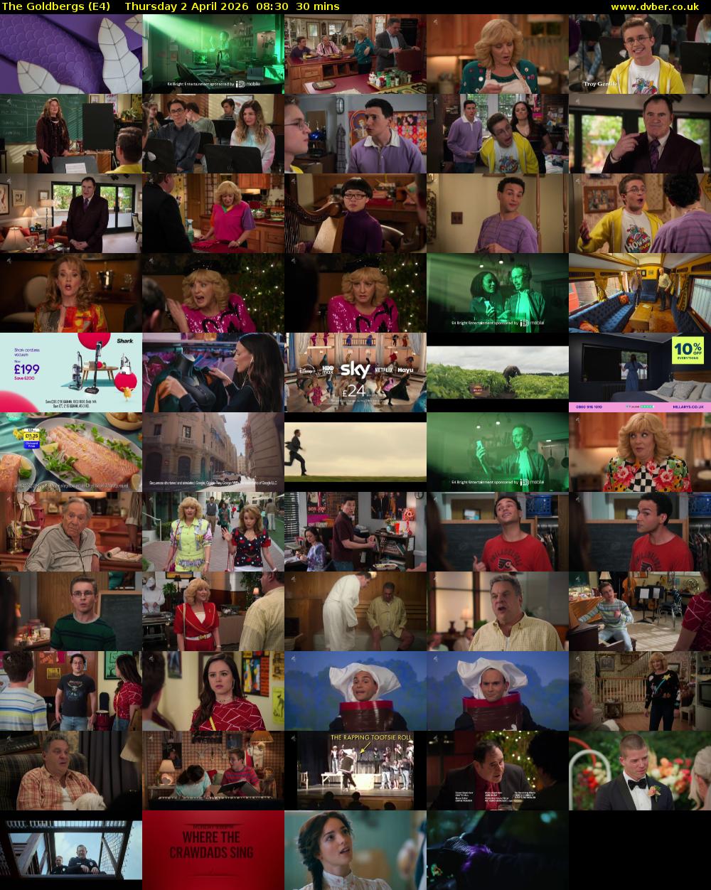 The Goldbergs (E4) Thursday 2 April 2026 08:30 - 09:00