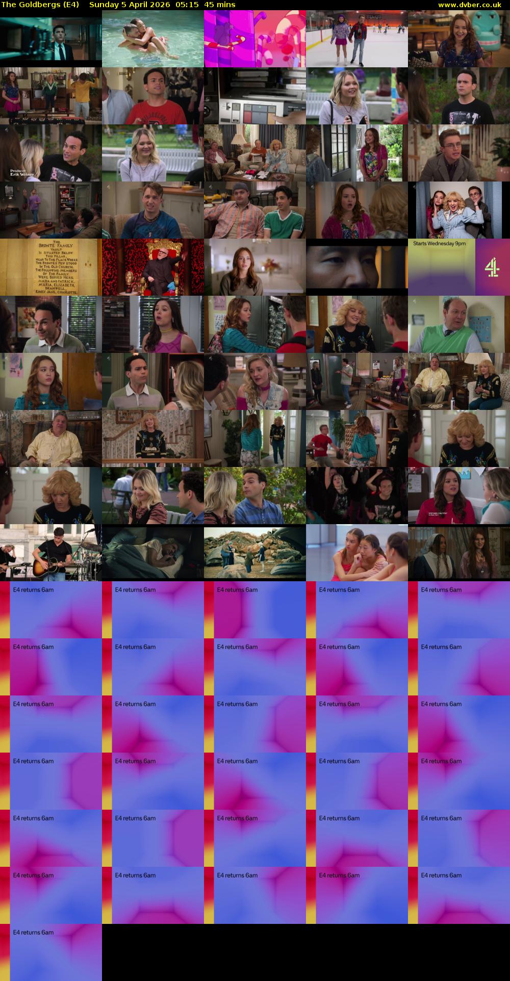 The Goldbergs (E4) Sunday 5 April 2026 05:15 - 06:00